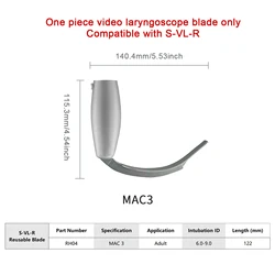 Sensorendo One Piece Video Laryngoscope  (DH01/MIL0/MIL1/MAC1/MAC2/MAC3/MAC4/D-Blade) Optional for Anesthesia Intubation