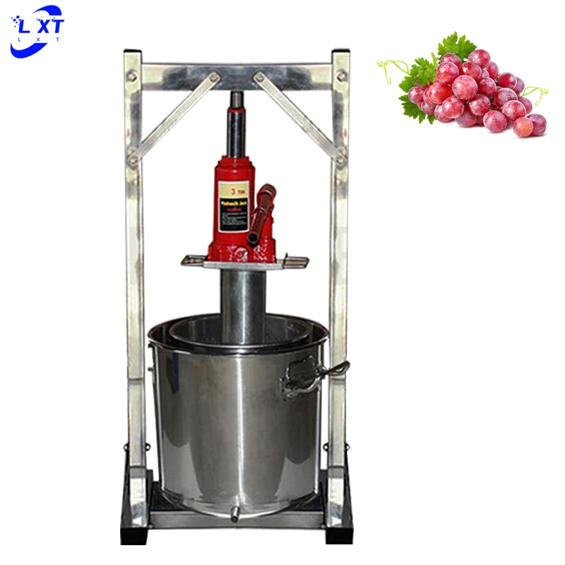 Commercial Manual Hydraulic Jack Honey Press Machine Fruits and Vegetables Press Squeezer Stainless Steel Hand Grape Juicer