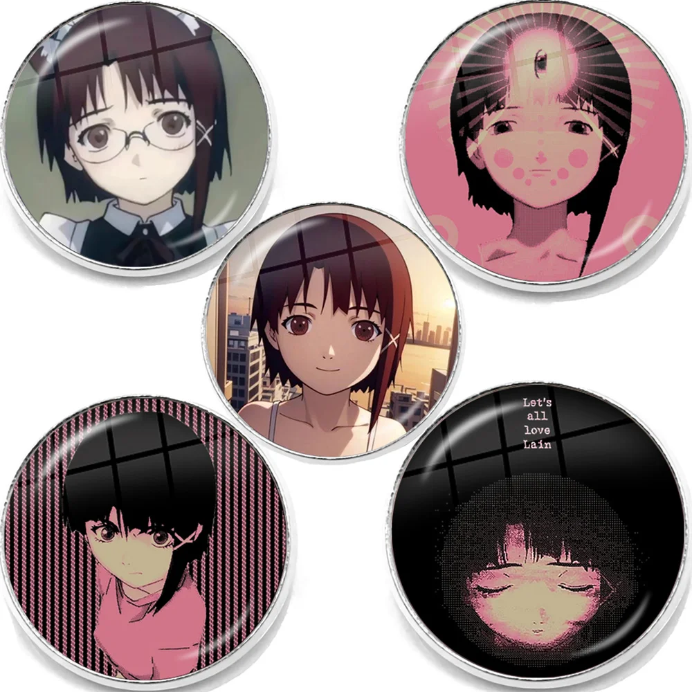 Anime Serielle Experimente Lain Button Pin Schmuck Cartoon Brosche Abzeichen Handgemachte Anime Abzeichen auf Rucksack Zubehör Geschenk