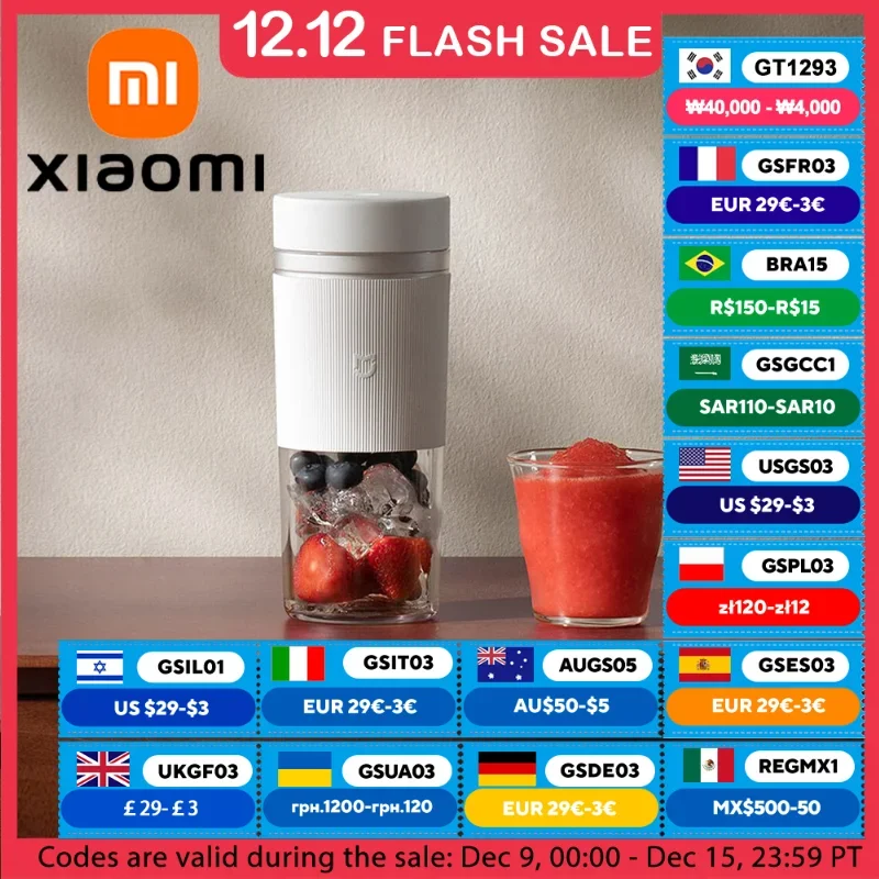 XIAOMI MIJIA Portable Juicer Cup 2 Electric Fruit Blender Machine Orange Juicer Kitchen Food Processor Make Juice Extractor Home