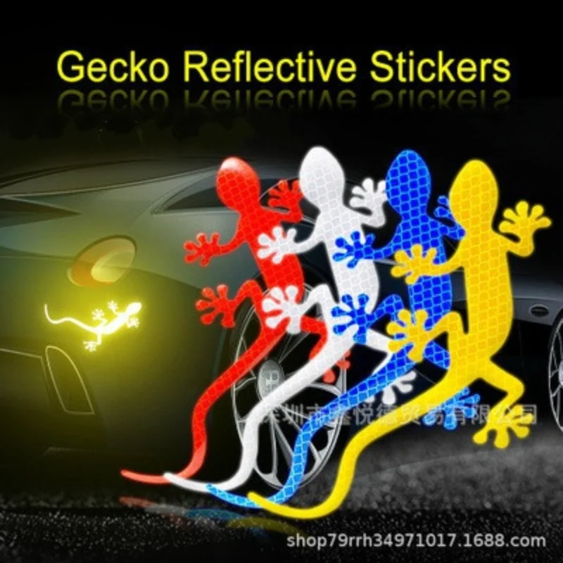 Reflective Sticker Safety Warning Mark Tape Auto Exterior Accessories Gecko Reflective Strip Light Reflector Car Sticker