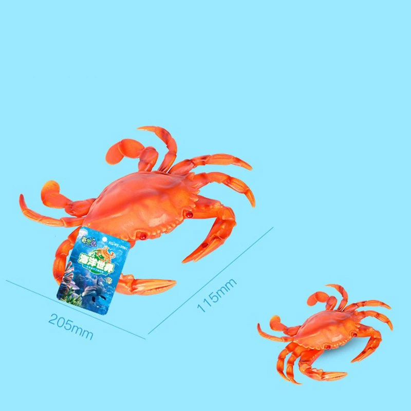 Simulation Red Crab Model Children Cognitive Early Education Toys Fun Prank Toys Realistic Animal Photography Props Holiday Gift