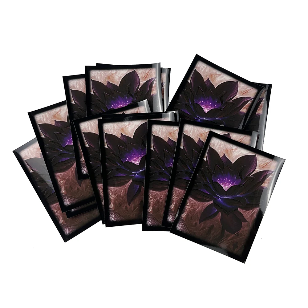 

60PCS 66x91mm Black Lotus Art Card Sleeves Trading Card Sleeves for PKM/MTG/YGO Card Games TCG Card Cover