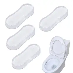 Toilet Seat Bumpers Pads Silicone Pads For Toilet Seat Lid 4pcs Clear Toilet Seat Bumper Replacement For Hotels Hospital And