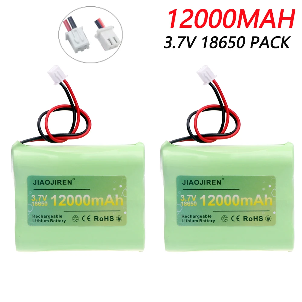 3.7V 18650 Lithium Battery Packs 12000mAh Rechargeable battery for Fishing LED Light Bluetooth Speaker parts high capacity 18650