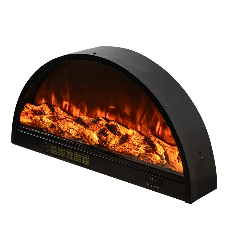 AOLIVIYA Semi Circular Recessed Electric Fireplace With Simulated Flame Electronic Heater Core Specialty Tools