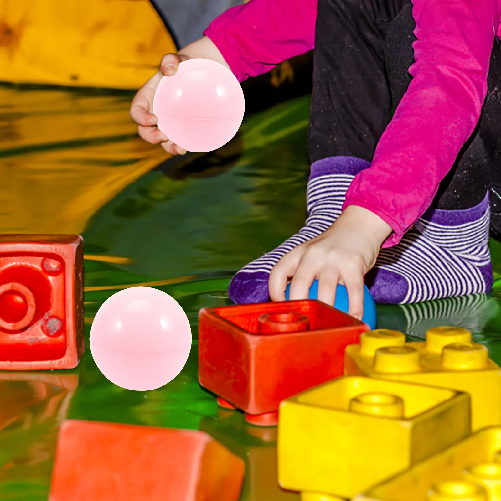 100個入り 厚みのある丸いオーシャンボール プラスチックボール ボールピット用 子供用スイミングピット 教育用娯楽用 面白いオーシャンボール