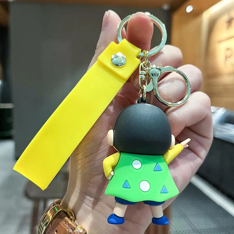 Cartoon Anime Crayon Shin chan Series Keychain Cute Kantamu robo Doll Robot Key chain Ring Pendant Children's Toy Couple Gift