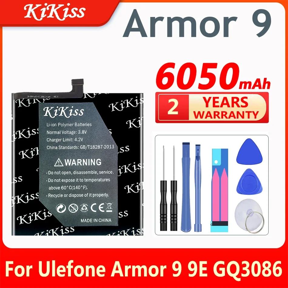 Аккумулятор KiKiss 6050 мАч для Ulefone Armor 9 Armor9, сменный перезаряжаемый аккумулятор для Ulefone Armor 9E Armor9E