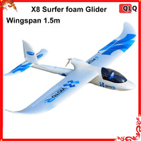 Remote Control Aircraft Model Novice Trainer 1.5m x8 Surfer Foam Glider Epo Material Fpv Machine Detachable Wing Rc Plane Toy
