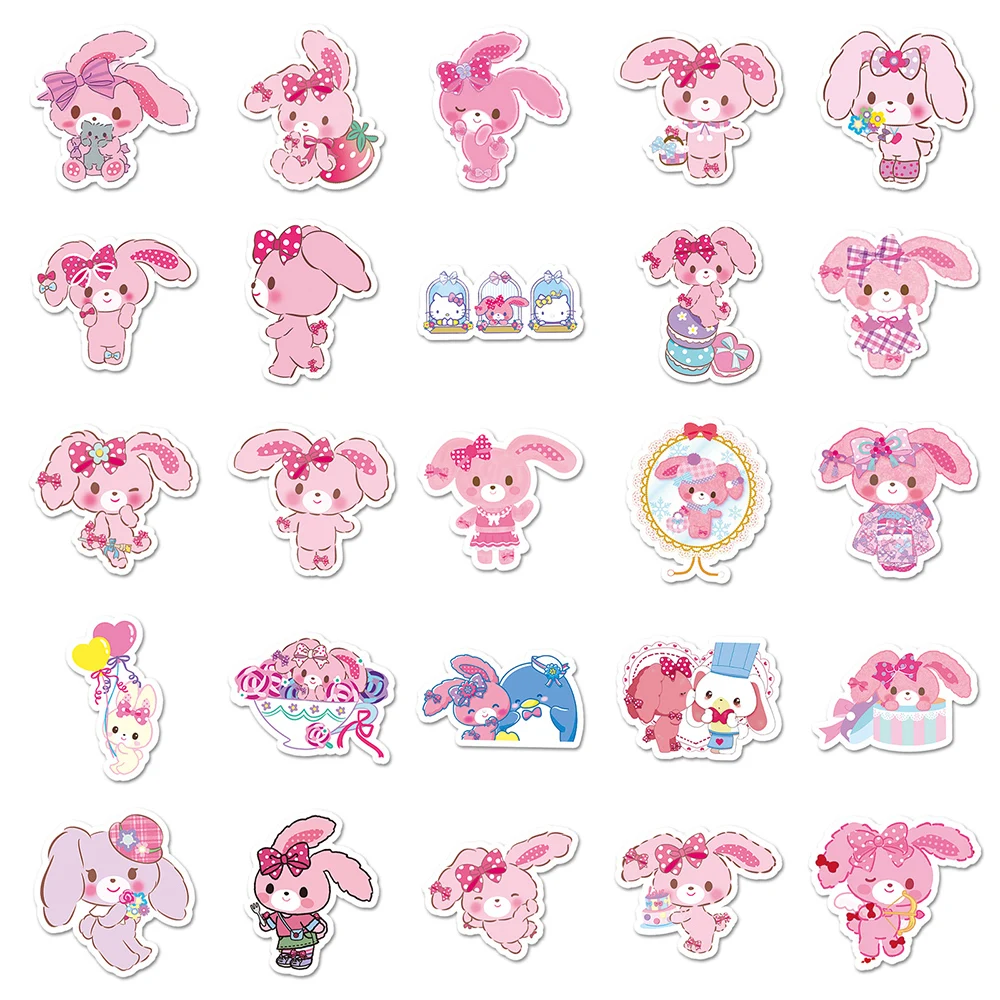 10/30/50pcs Kawaii Sanrio Bonbonribbon Stickers Kawaii Girls Kids Cartoon Decals DIY Stationery Laptop Cute Anime Sticker Toys