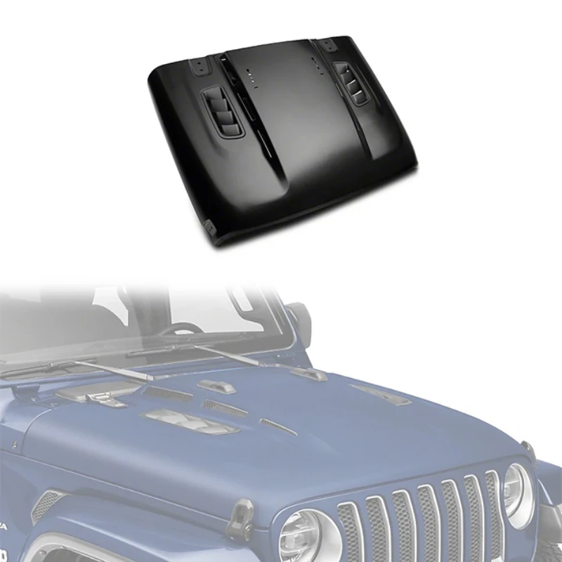 

Защита капота двигателя из стали для Jeep Wrangler JL Gladiator JT 2018+ (аксессуары 4x4)