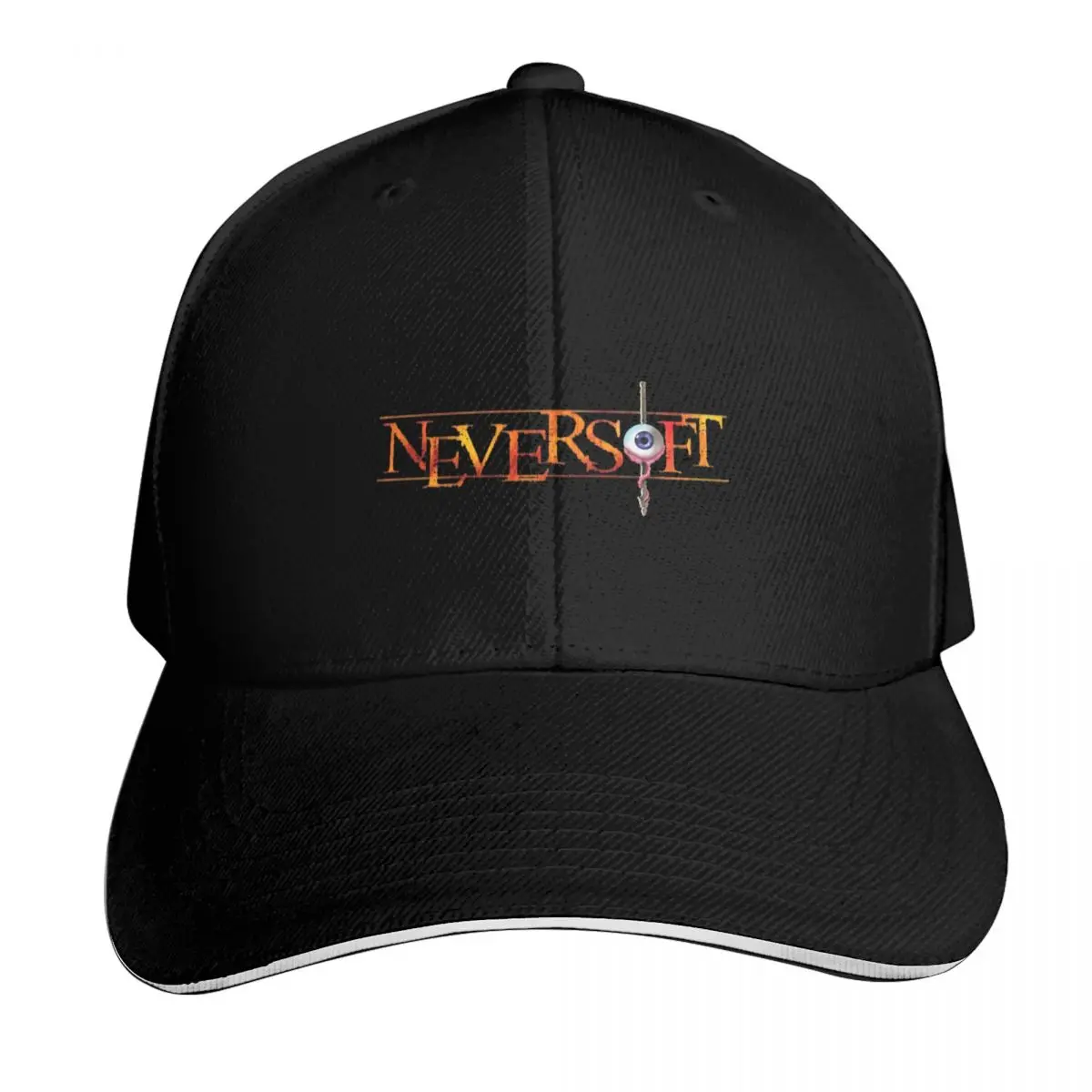 Neversoft Retro Video Game Company Logo with Weathered Effect Baseball Cap Men Women Casual Summer Sport Sun Cap