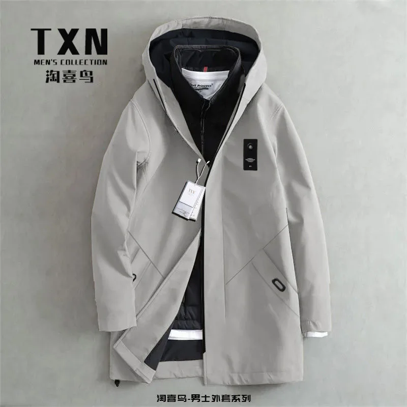 2024 Spring and Autumn New Fashion Trend In Long Sports Trench Coat Men\'s Casual Loose Large Size High Quality Hooded Jacket 4XL