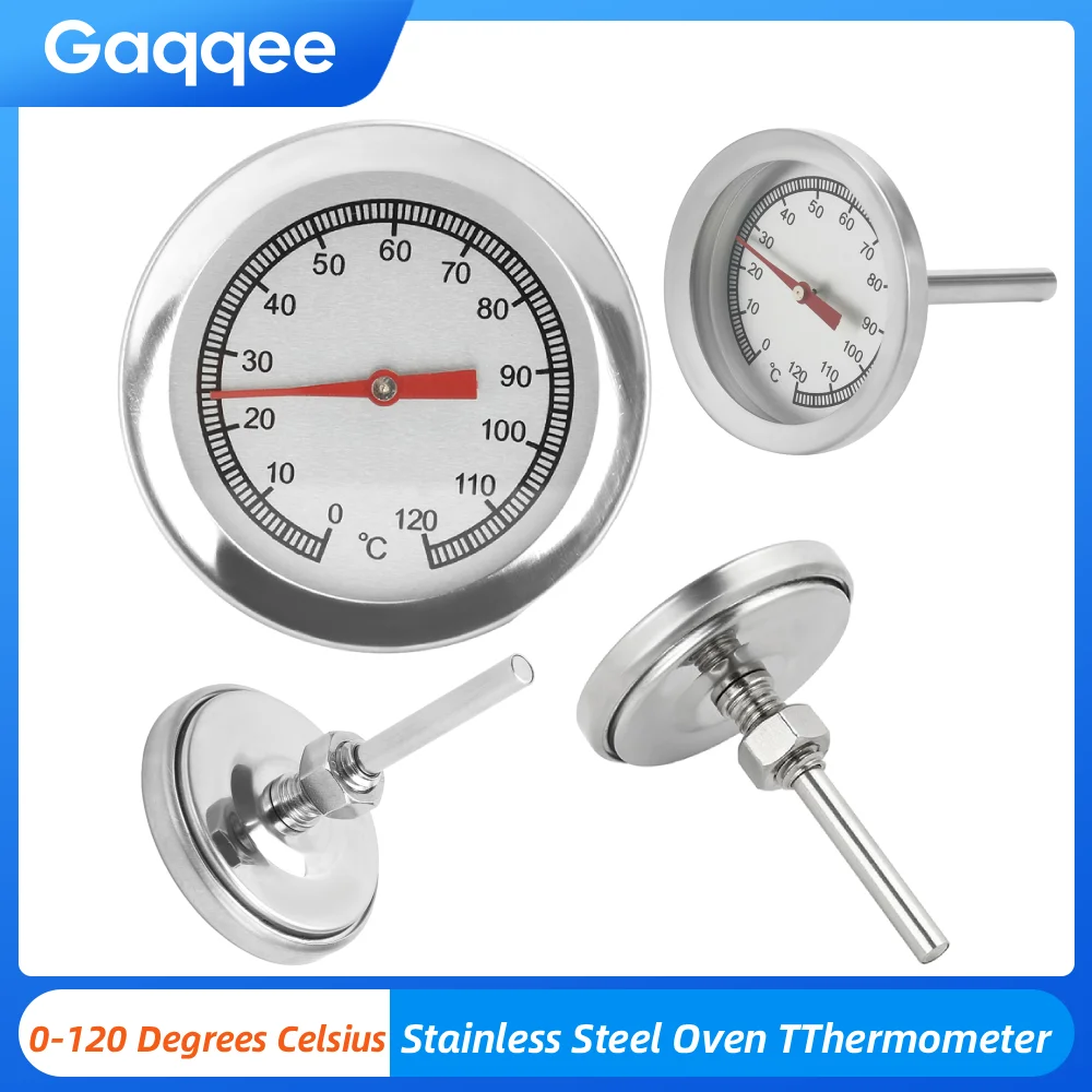 

Indoor/Outdoor Oven Thermometer Stainless Steel Probe Baking Beef Meat BBQ Temperature Tester For Meat Cooking 0-120℃ 0-500℃