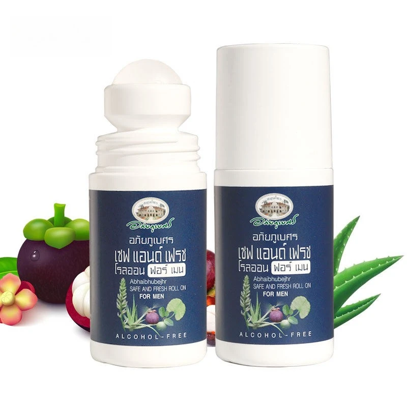 

Thai Men's Deodorant Stick, Underarm Odor & Sweat Control Roll-On 50ml, Long-Lasting Freshness for Men