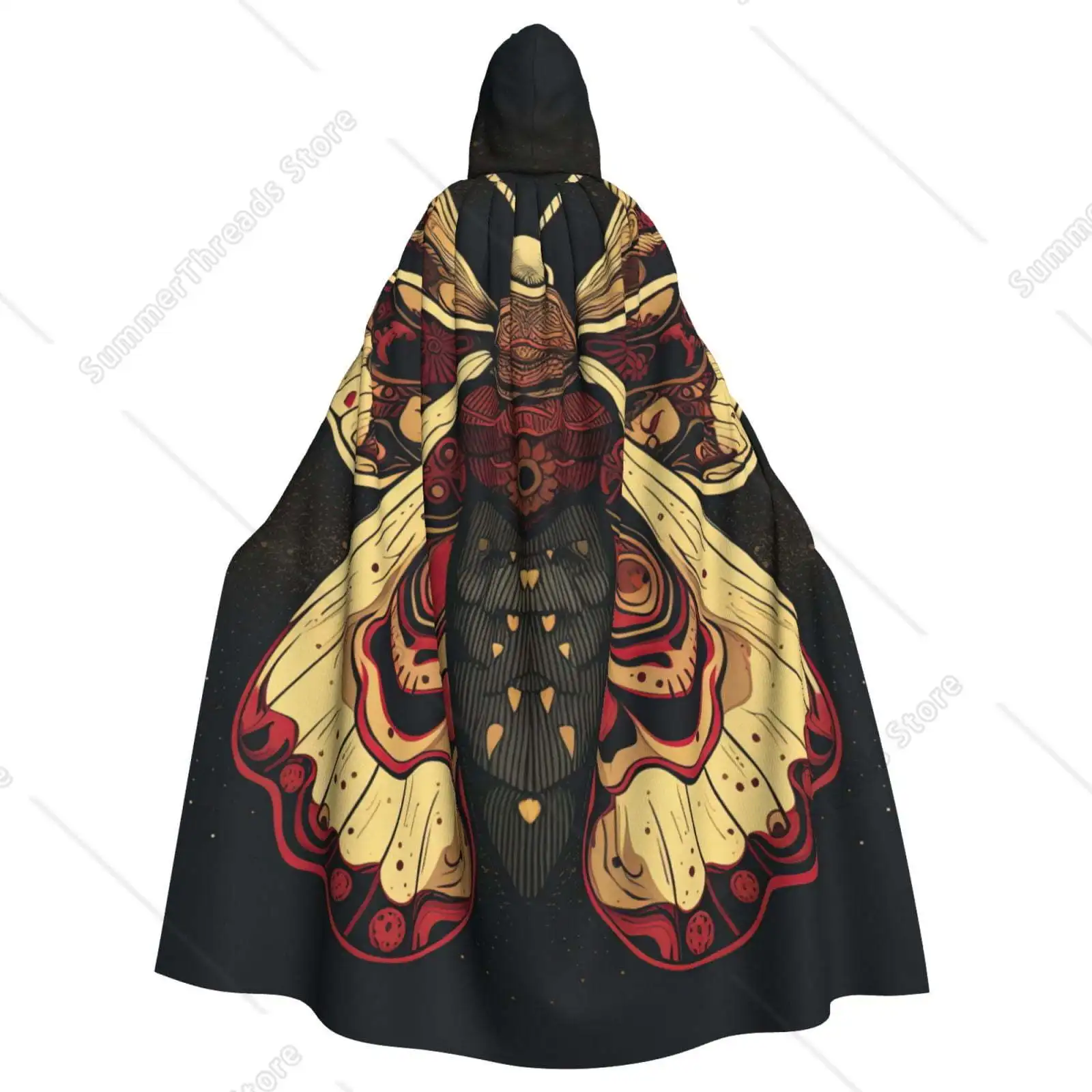 

Unisex Hooded Cloak Adult Lightweight Overcoat Moth Wings Cloaks For Halloween Cosplay Costumes