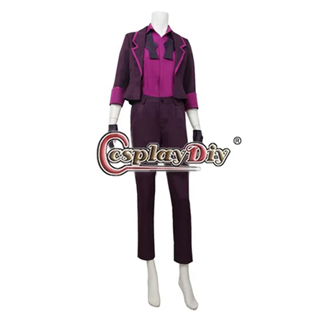 Cosplaydiy Anime She-Ra and the Princesses of Power Catra Cosplay Catra Purple Uniform Suit Ball Performance Costume Halloween