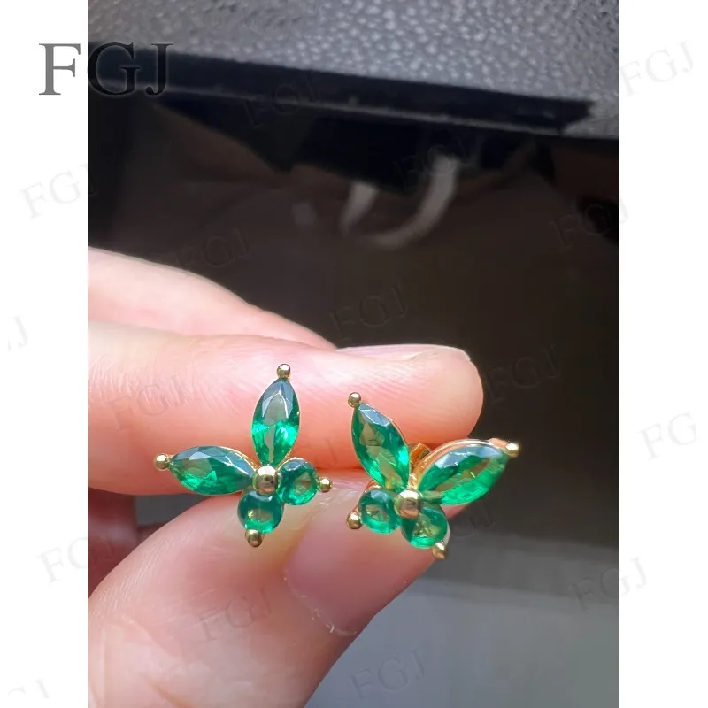 

Moissanite Earrings Lab Grown Ruby Emerald Sapphire Butterfly Earrings Top Jewelry For Women Engagement Wedding Birthday Gifts