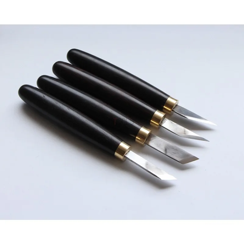 Whittling Wood Carving Knife Hand Tool Set Sharp Blade Tip Redwood Handle Wood Carving Wood Chisel Professional Woodworking Tool