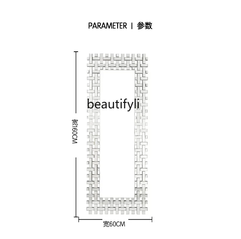 60.Full-length mirror, makeup mirror can be hung in anti-fog bathroom, wash oval bathroom counter