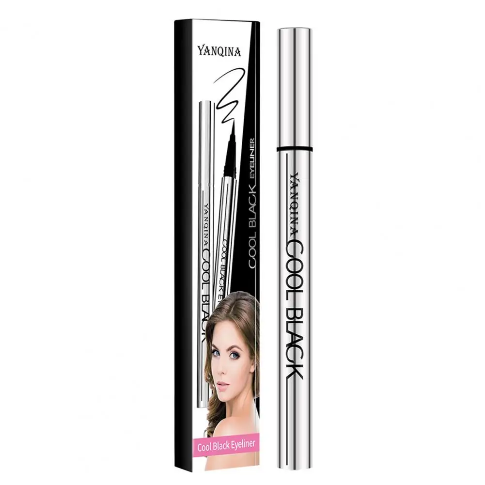 Anti-smudge Liquid Eyeliner Waterproof Black Eyeliner Long-lasting Fine Nib for Even Lines Sweat Water Resistant for Women