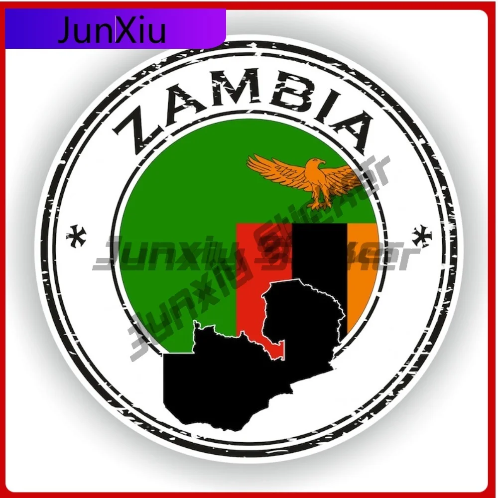 

Zambia Seal Sticker Round Flag Funny Vinyl Decal Waterproof Exterior for SUV Bodywork Guitar Motorcycle Helmet Pickup