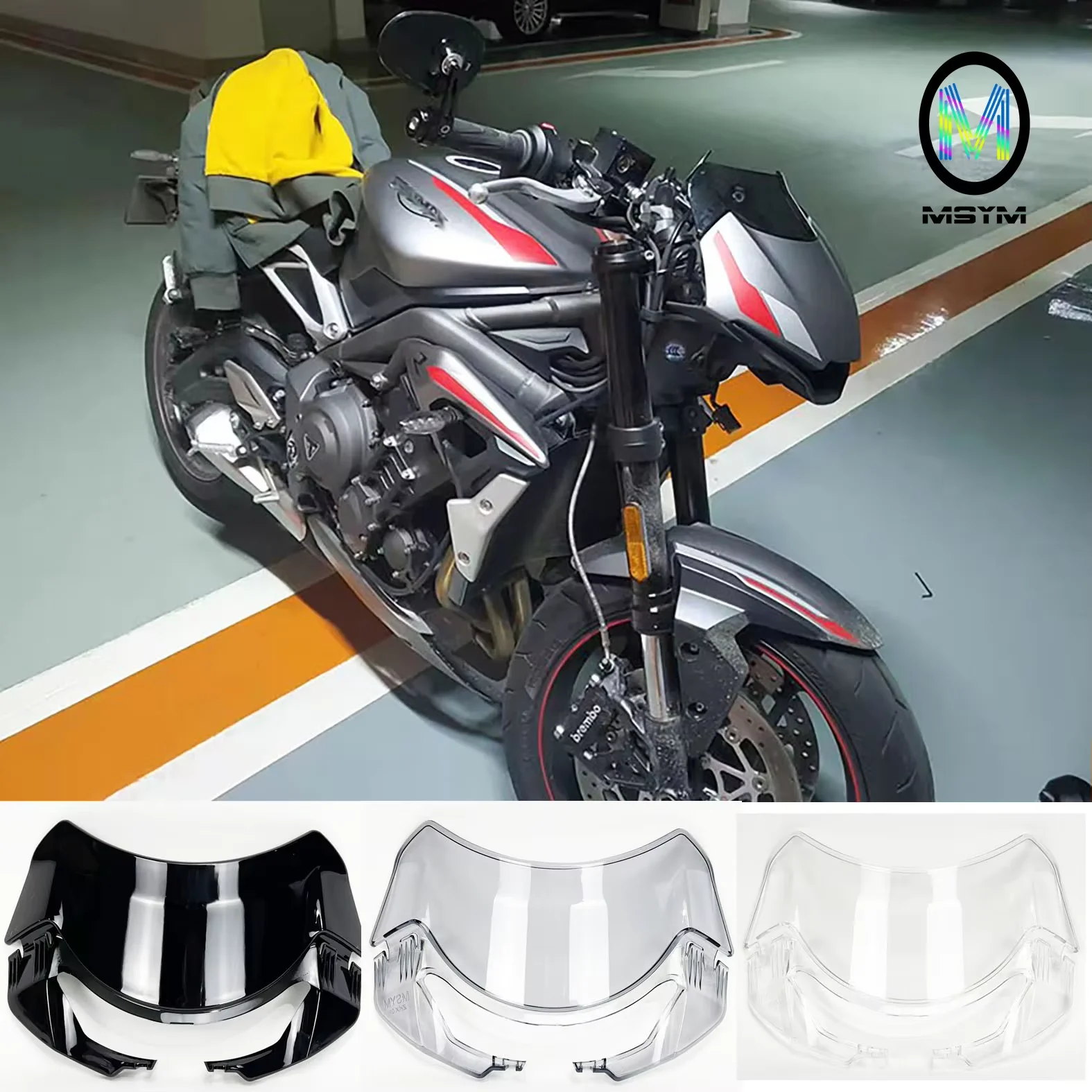

For Triumph Street Triple 765 S RS 765R Windscreen Windshield Wind Deflector for SPEED TRIPLE S 660 765r 765rs 2022 2021 2022