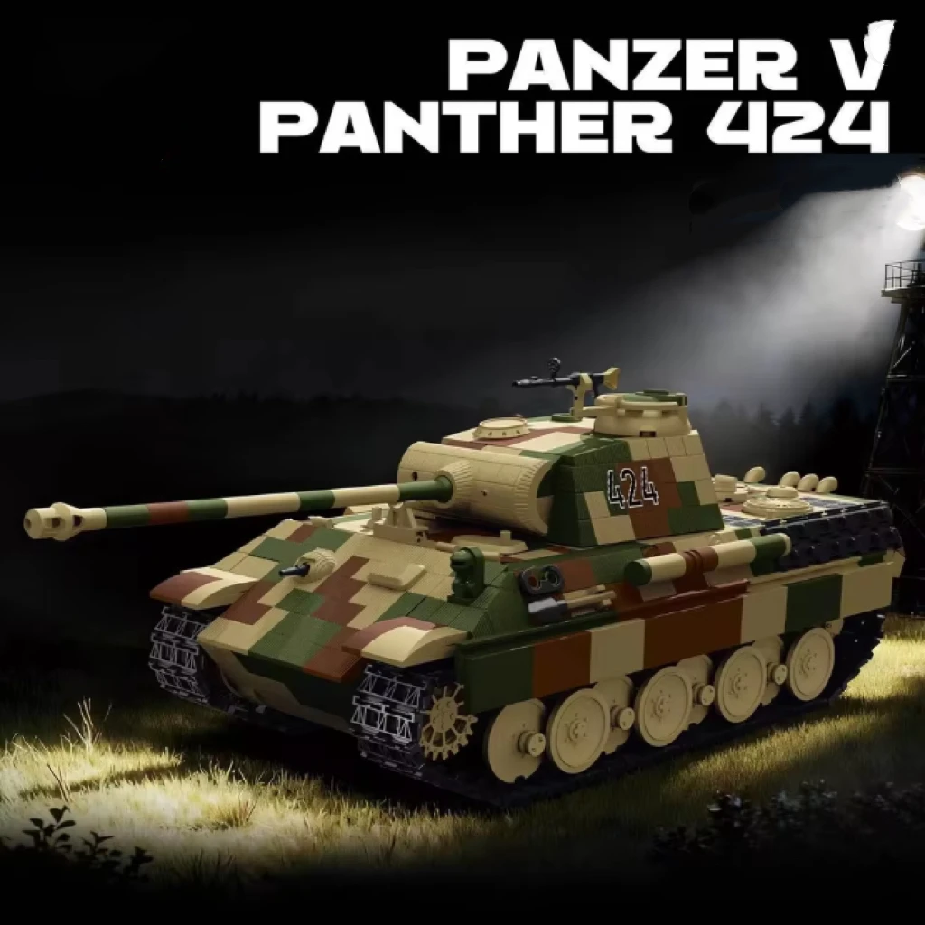 

Panther Tank 424 Collectible Model DIY Handmade Toy Creative Toy Series Tank Model Toy Building Block Set Birthday Gift
