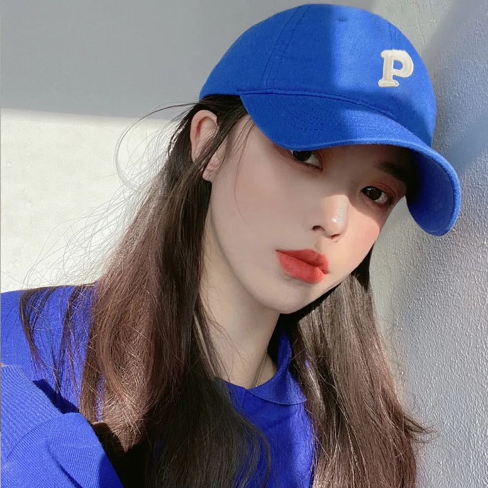 P Letter Embroidery Couple Baseball Cap Trend Street Hip Hop Gorras Trucker Hat Anti-Sun Outing Fishing Cap Casual Golf Cap