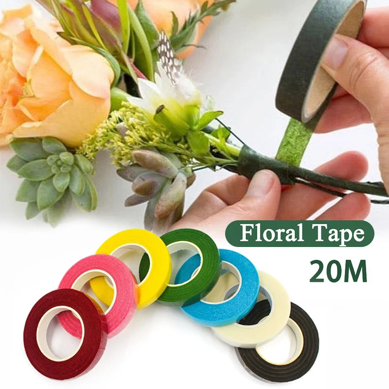 1 Pcs Floriculture Tape Self-adhesive Bouquet Floral Stem Paper Tapes Stamen Wrapping Florist DIY Decorative