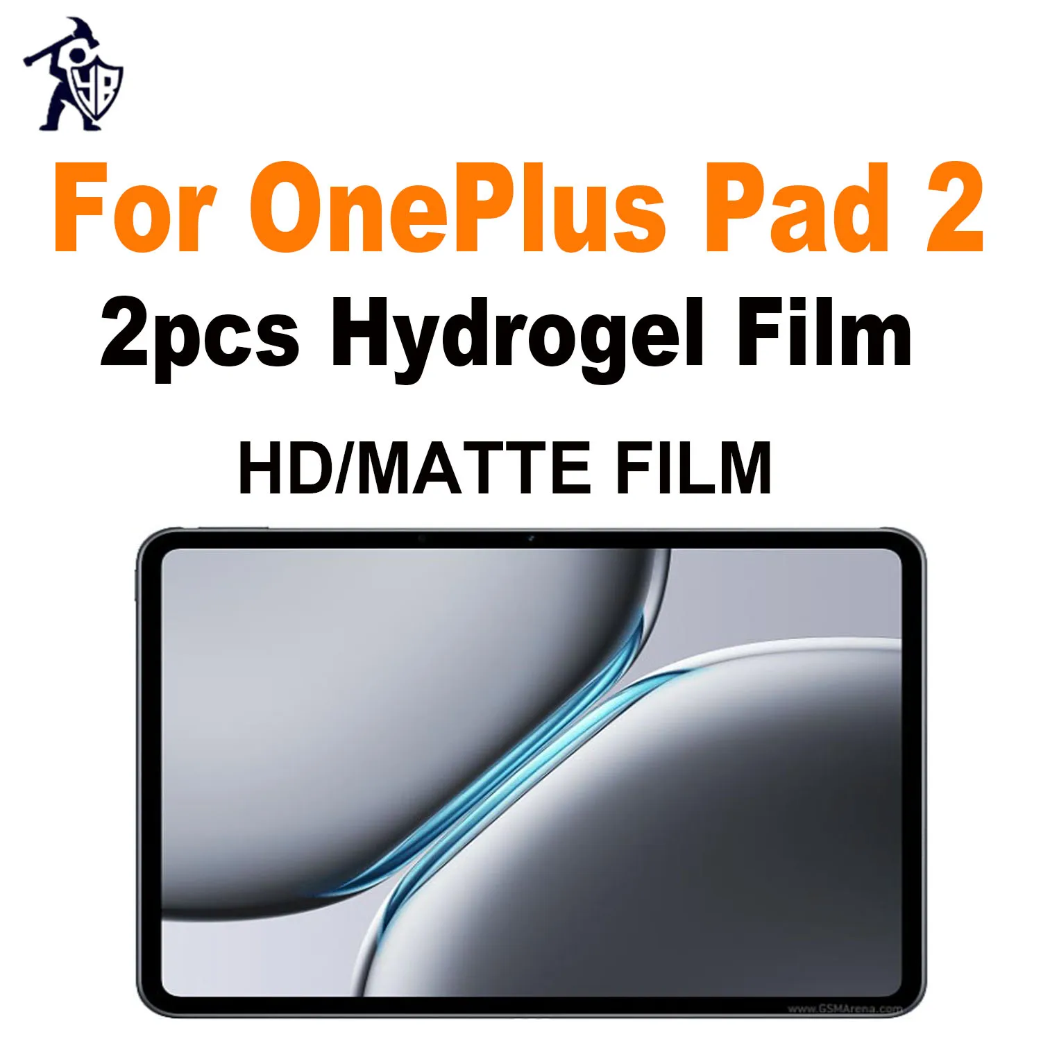 2pcs HD Hydrogel Film For OnePlus Pad 2 Matte Anti Fingerprints Screen Protector Tablet Full Cover Protective Soft Film