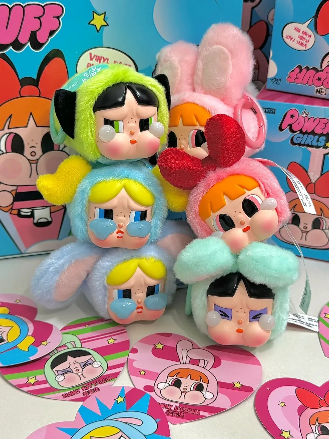 Original POPMART CRYBABY Flying Girl Police Officer Vinyl Face Plush Blind Box Anime Action Figure Surprise Christmas Present