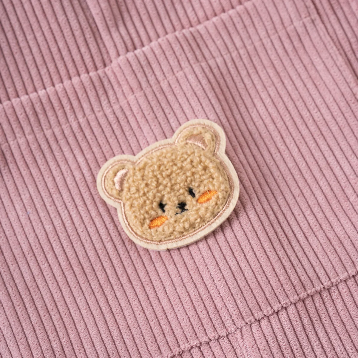 Girls Toddler Summer Solid Colour Strappy Trousers Bear Pattern Pocket Button Design Sweet Cute Fashion Birthday Gift