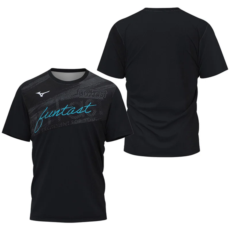 Hot Sales Breakthrough Corrugated Pattern Men Running Fitness T-Shirt Summer Round Neck Short Sleeved Quick Drying T-Shirts Tops