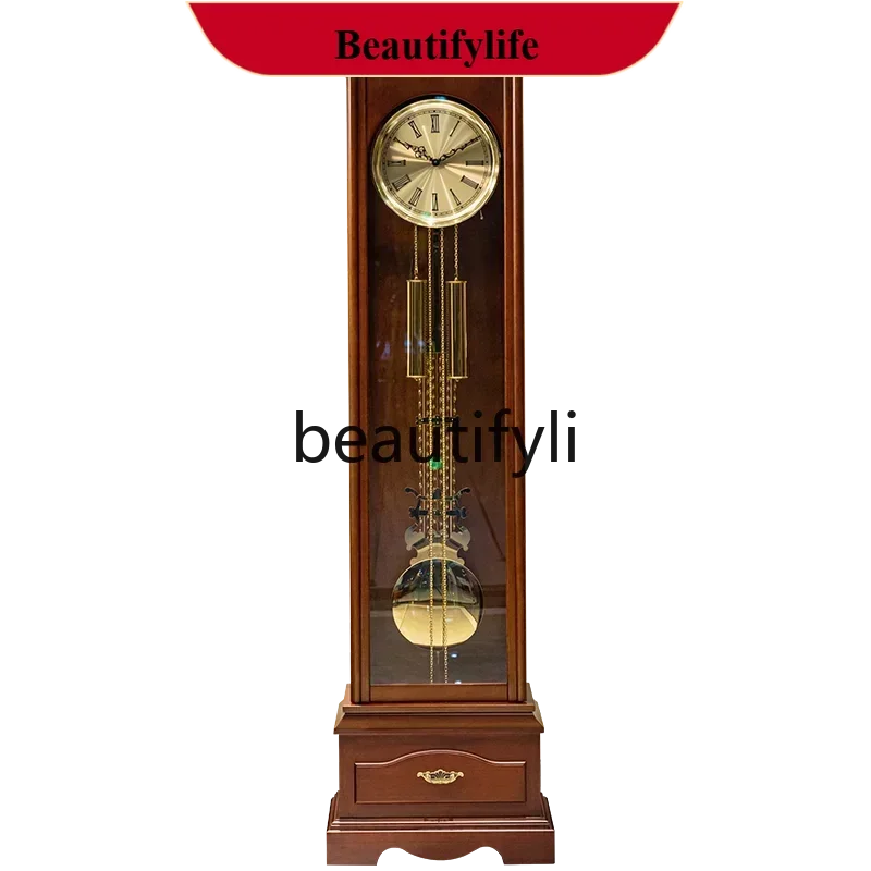 D178  German Helmler new Chinese floor clock living room European large seat clock mechanical American pendulum clock