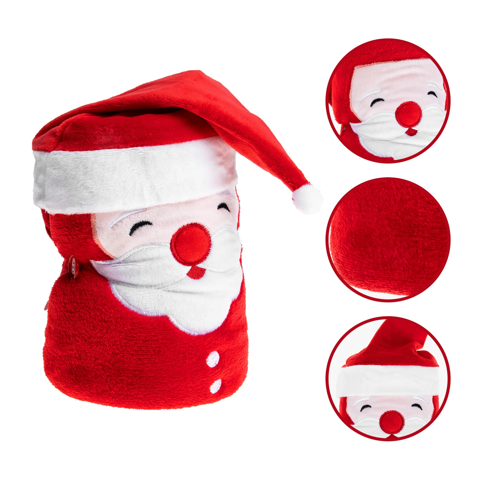 

Santa Claus Blanket Flannel Xmas Themed Supple Warm Comfortable Christmas Gift for Home Office Nap Christmas Blanket