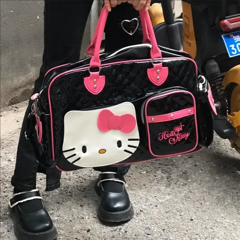 Sanrio Tote bag Travel Bags Hello Kitty Bags New PU Luxury Designer Handbags Women Y2k Fashion Babes Shoulder Messenger Female