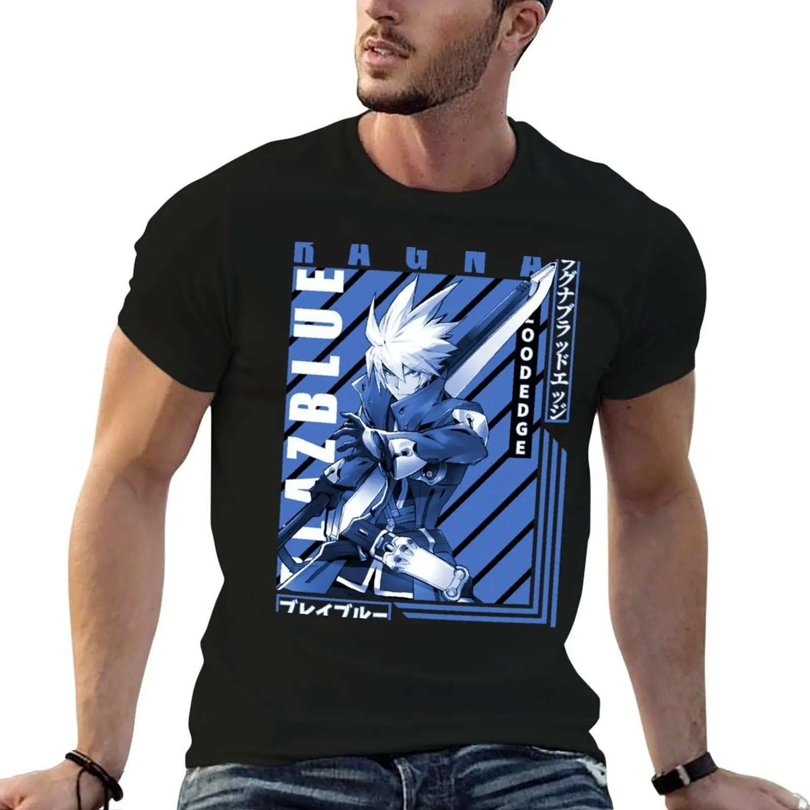 Ragna blazblue character T-Shirt rapper graphic tees graphic shirts black t shirts for men