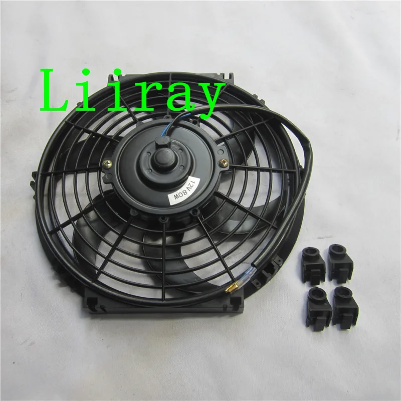 Universal 10 inch 12V 80W SUCTION Car Air Conditioning Electronic Radiator Cooling Fan Blade Electric Cool  fan