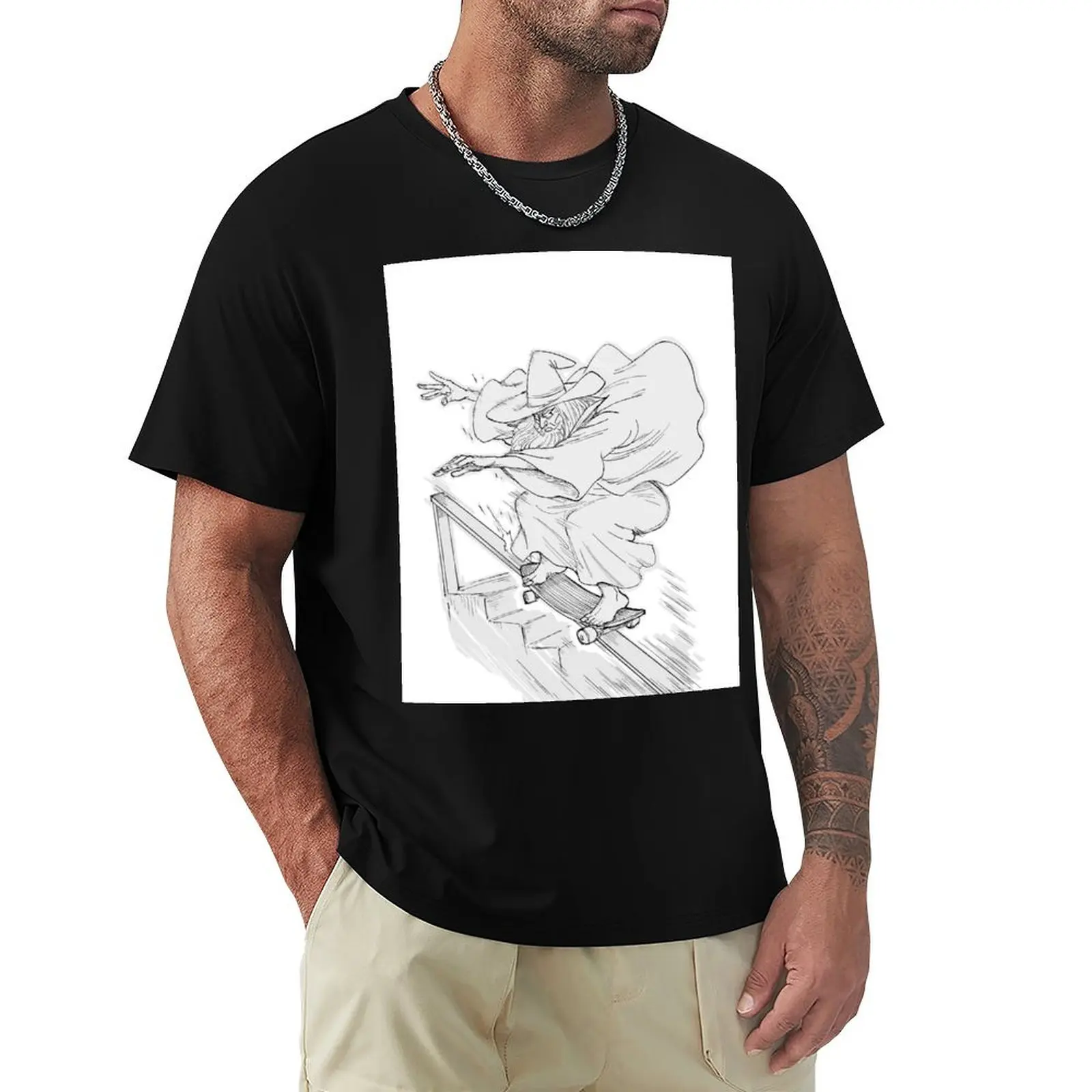 

Skate Wizard Sick Grinds T-Shirt tops T-shirts oversize cotton graphic tees mens clothing