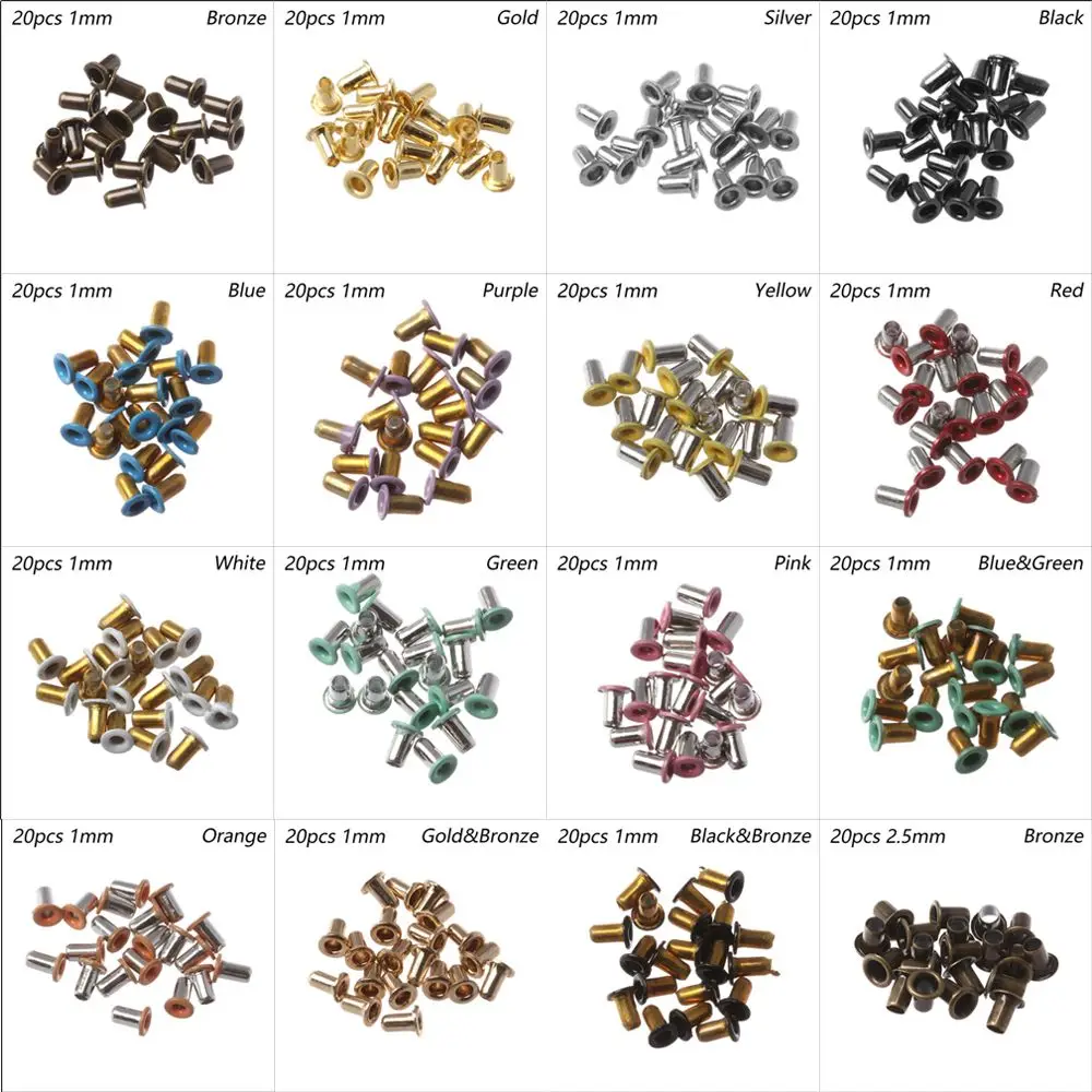 20 Stuks 1Mm/2.5Mm Mini Ultra Kleine Naai Accessoire Metalen Oogje Knopen Pop Tassen Accessoires Diy Poppen Gespen Riemgesp