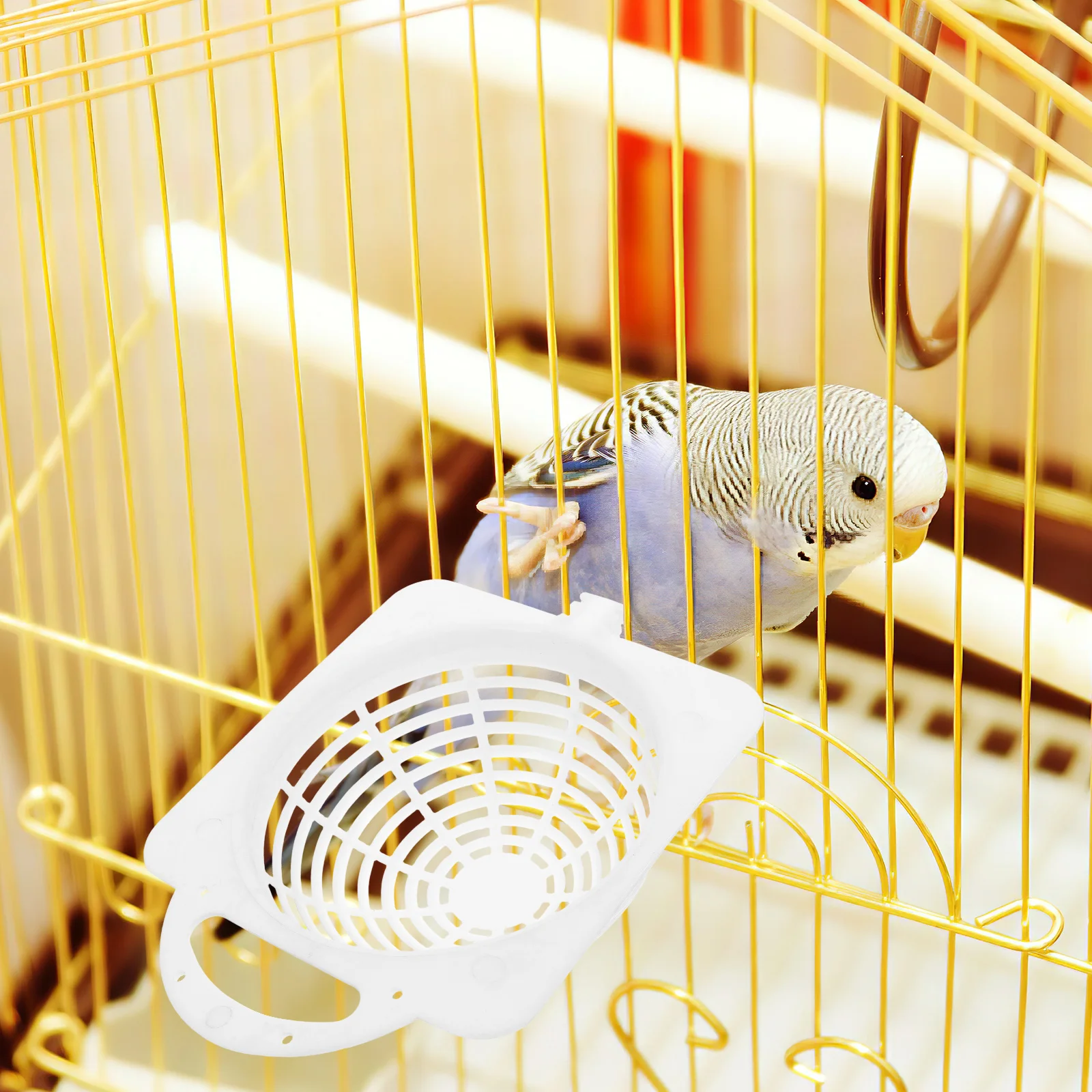 

2pcs Plastic Bird Nest Box For Parakeets Cockatiels Small Parrots Hatching Breeding Indoor Outdoor Use White Lightweight Finch