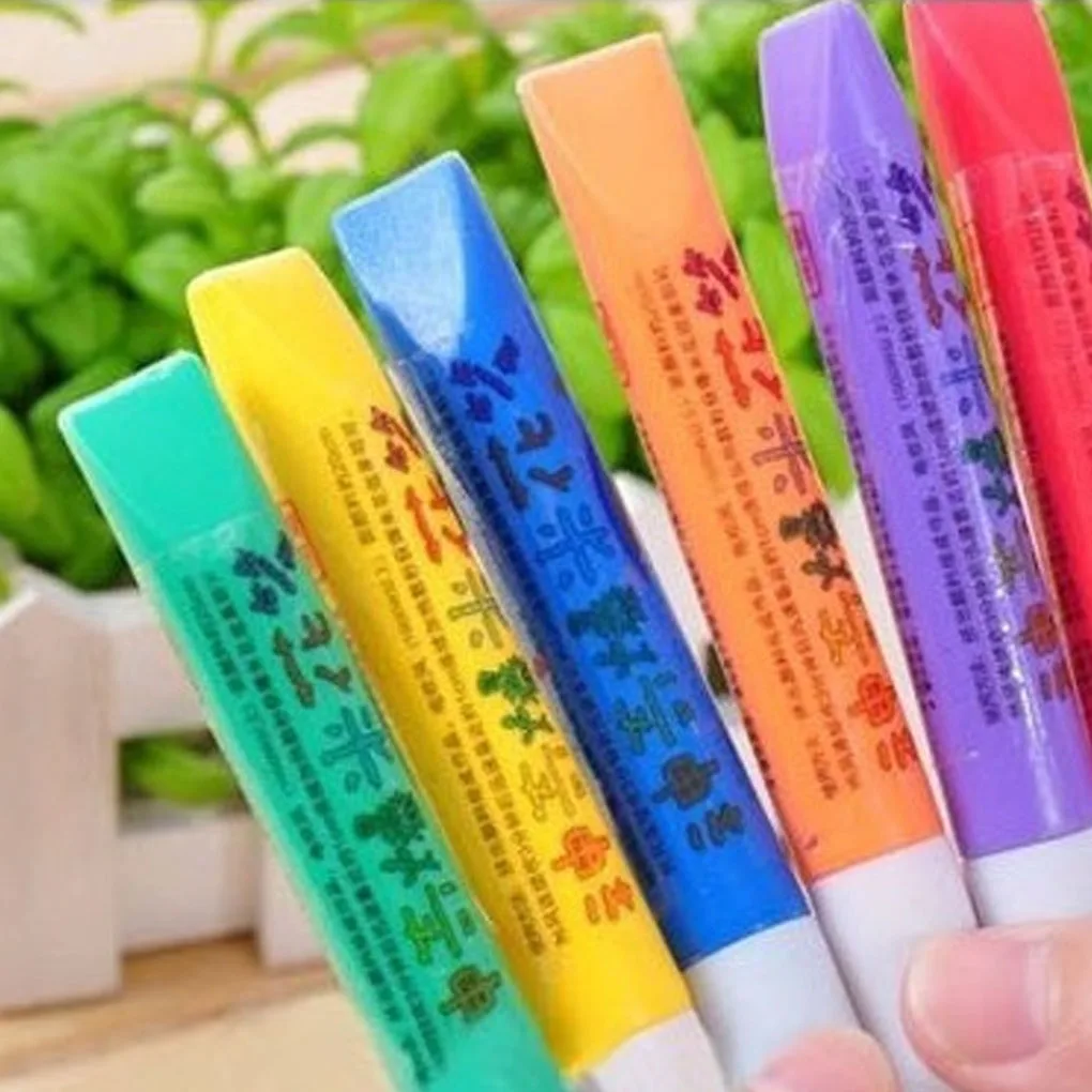 6 Pieces Color Random 3D Drawing Pen Assortment Doodling Graffiti Pens Assorted Kit Painting Toy Birthday Gift