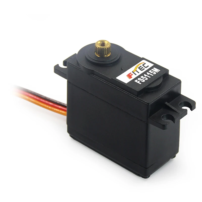 FS5115M 15,5 kg.cm Moteur sans noyau à engrenages métalliques à grande vitesse servo numérique 180 °   Pour voiture RC Robot avion bricolage