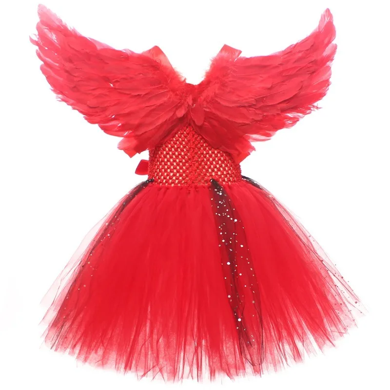 Little Devil Vampire Puff Dress,Halloween Party Cosplay Costume, Role Play Outfit for Holiday Birthday Stage Performance Festive view 3