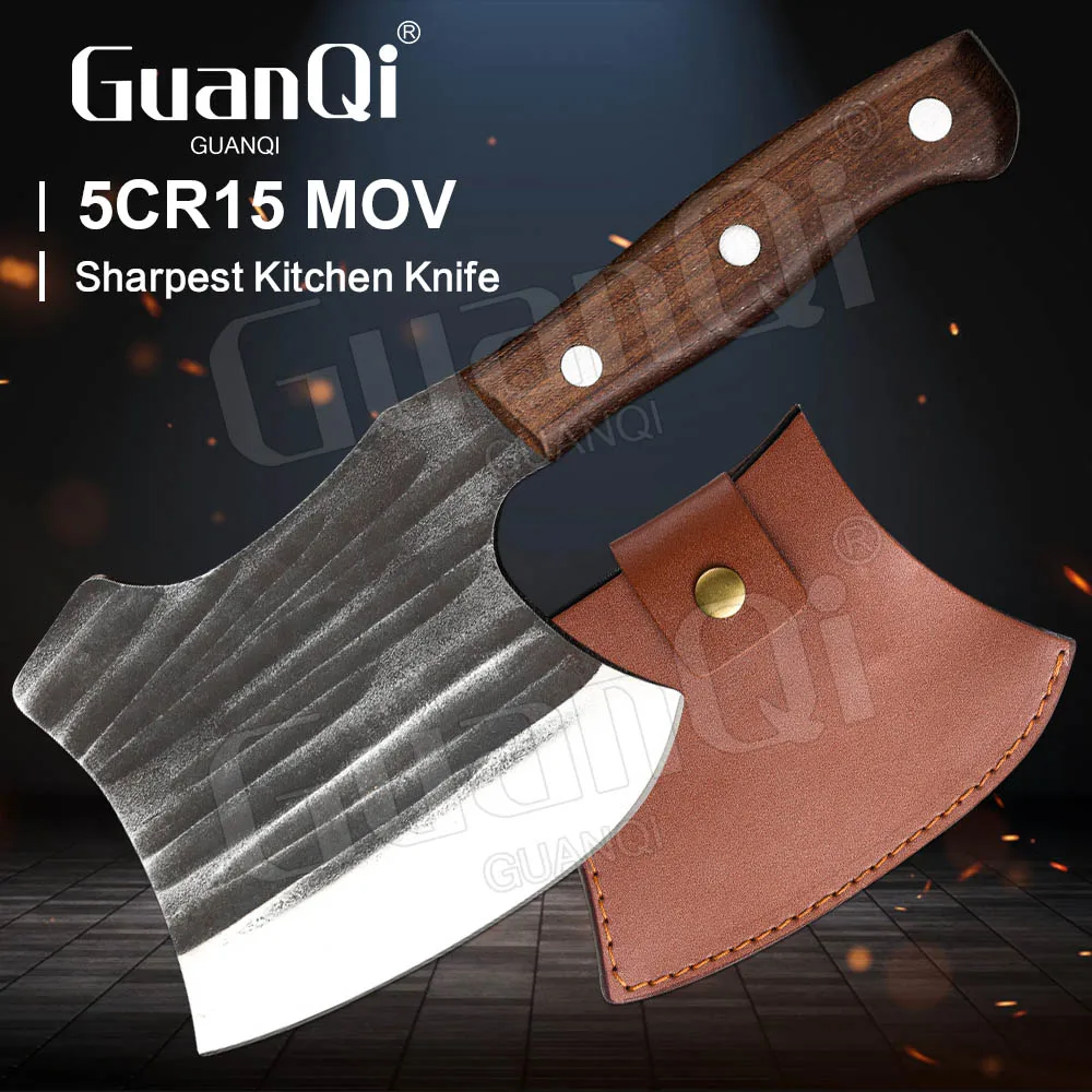 7 Inch Stainless Steel Kitchen Chef Butcher Knife Handmade Forged Steel Meat Cleaver Bone Chopping Knife Butcher Cleaver Knifes