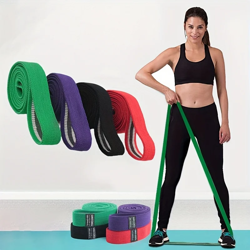 Bandes de résistance élastiques longues pour l'entraînement de force à domicile, les exercices d'athlétisme, les tractions, les exercices pour les jambes, les épaules et le dos