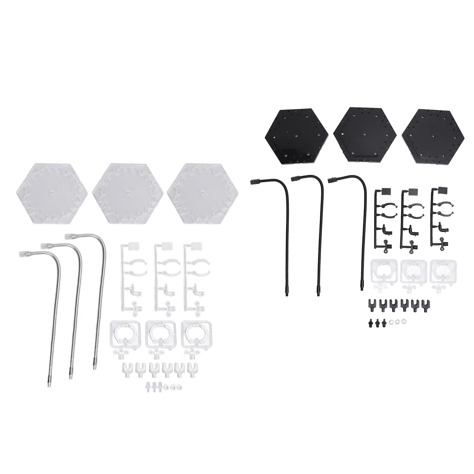 3 Pack Action Figure Stand ABS Stainless Steel Bendable Doll Figure Support Display Holder Base for 6 Inch Models Doll Stand