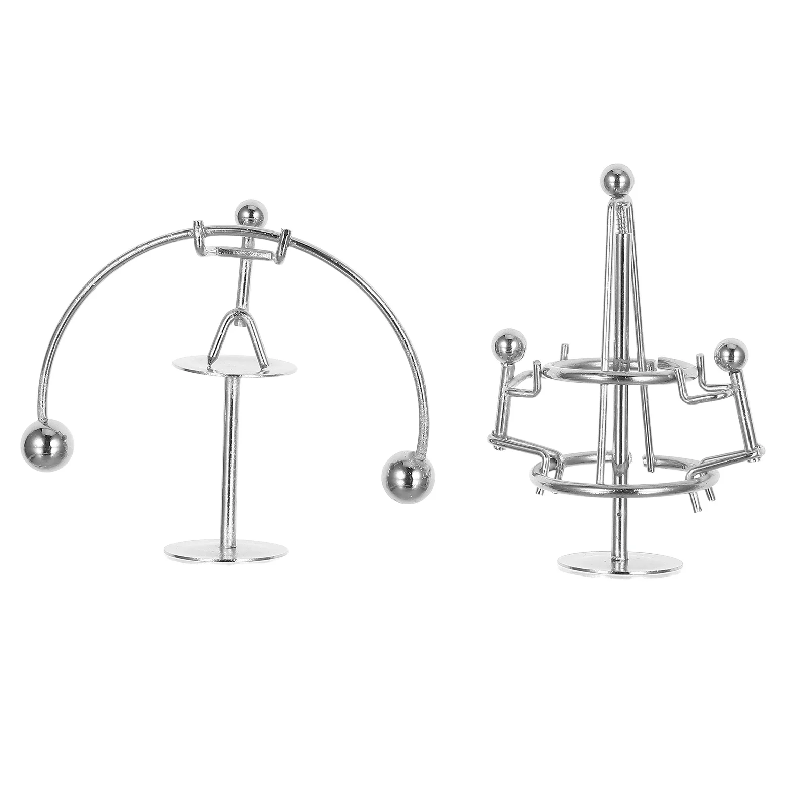 2 قطعة موازنة الفيزياء تمثال الحركة الدائمة الصغيرة لمكتب الضغط سطح المكتب عرض العلوم الديكور